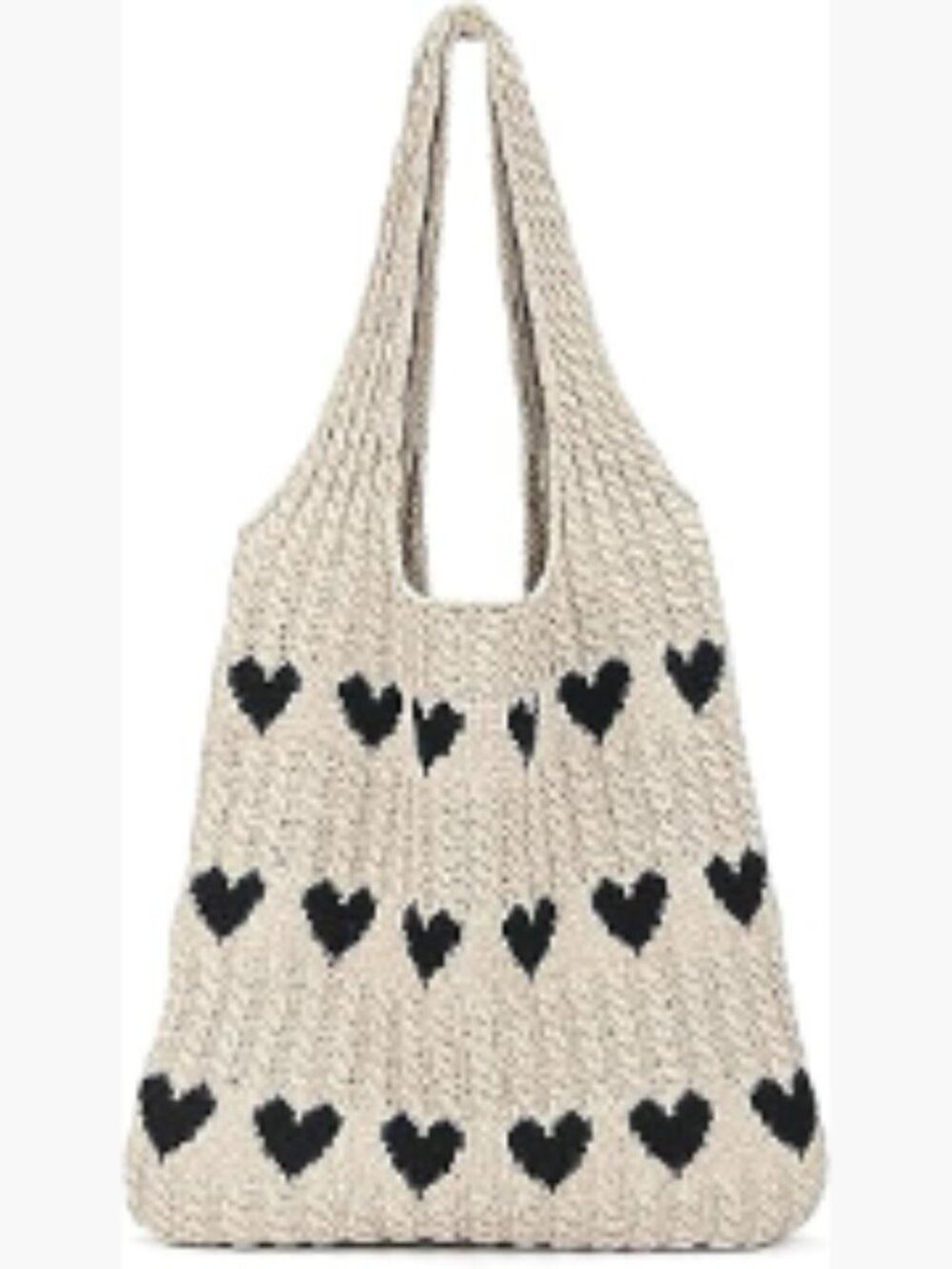 Knitted Shoulder Tote Bag Large Crochet Beach Bag Hobo Handbag for Women